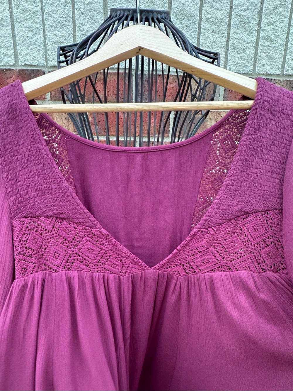 Free People Plum Dress FloralEmbroidered BOHO Artsy Cottagecore Babydoll Lined - Picture 16 of 17